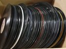 Lots of 100 Music Vinyl Records, all warped, good for arts and craft