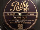 Pathe 1060 Willie Lewis Entertainers ON YOUR TOES w Arthur Briggs  E 78 rpm 1936