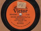 78 rpm Duke Ellington Victor T-63 in E- (Rare theatre use disc) Hear