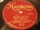 JAZZ LOU RADERMAN ORCH Why Do I Love You? / Old Man River HARMONY 607 E-