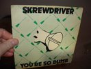 Screwdriver - You’re So Dumb. Punk / New Wave / Oi. Vinyl Record Single £25