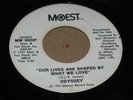 70'S SOUL 45 -ODYSSEY - OUR LIVES ARE SHAPED BY WHAT WE LOVE -1972 - MOEST PROMO
