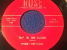 ROCKABILLY 45 WESLEY REYNOLDS Trip To The Moon 1958 TEXAS ROSE clean