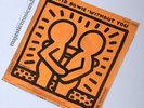 ORIGINAL 1984 KEITH HARING ART COVER & DAVID BOWIE 7