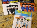 THE BEATLES HELP -A HARD DAYS NIGHT -I FEEL FINE custom Capitol picture sleeves 