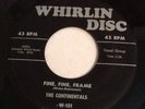 The Continentals Dear Lord Fine Fine Frame Whirlin Disc Rare Doo Wop 45 W-101