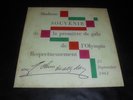 HALLYDAY MADAME SOUVENIR DE LA PREMIERE DE GALA DE L'OLYMPIA 1961 POCHETTE SEUL