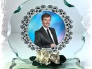 Photo gift on Crystal glass plaque  of  Daniel O'Donnell