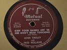 RARE VIRGINIA COUNTRY BLUES 78 John Tinsley Fred Holland MUTUAL 213 Truble Blues
