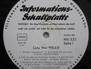INFORMATIONS-SCHALLPLATTE * Mai 1963/II Ernst Mosch, HILDEGARD KNEF, BAMBULISTEN