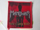 Original MANOWAR Hammer Into Glory Ride Red Border 1980's Sew on Badge / Patch