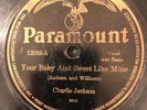 Paramount 12383 Charlie Jackson YOUR BABY AIN'T SWEET LIKE MINE1926 78 rpm Blues