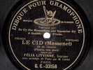 237s.  Felia Litvinne - Le Cid-Air de Chimene - French G&T GC.33158