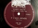 BOBBY DARIN - If a Man Answers/ A True True Love 78 RPM BRAZIL CAPITOL 1962