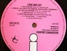 Fairport convention LP Liege and lief UK Pink island 1st Press