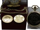 SIGNED THE BEATLES  Gold Pocket Watch and Coin Luxury Gift Set  Case Autographs