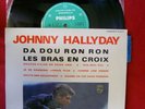 johnny hallyday rare 25 cm b76576 da dou ron ron original+languette superbe etat