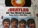 The Beatles-All You Need Is Love/Baby You're A Rich Man-Vinyl 45 w/Pic Sleeve