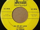 THE TURBANS doowop VG++ Herald 45 ALL OF MY LOVE / IT WAS A NITE LIKE THIS ws544