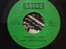 BROTHER THEOTIS TAYLOR Somebody's Gone 45 PITCH Records Rare Black GOSPEL Soul