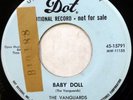 The VANGUARDS 45 Baby Doll/My Friend Mary Ann DOT doo wop VG++ promo ws1035
