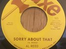 AL REED northern soul funk 45 Sorry About That / Pure Love   Axe
