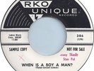 Scott Engel “When Is A Boy A Man?” Promo USA RKO Unique