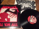 METALLICA KILL EM ALL LP BANZAI RECORDS WHITE label w/insert BRC 1901 VG/EXC