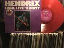 Jimi Hendrix *High, Live 'N Dirty* NM Red Vinyl LP NUT 1001 1978