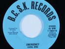 Modern Soul 45 CAROL KING Emergency B.C.S.K. VG+ HEAR