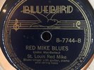ST. LOUIS RED MIKE BLUEBIRD 7744 BLUES 78 RPM E-