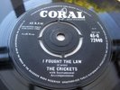 The Crickets I FOUGHT THE LAW / A SWEET LOVE 1960 UK 7