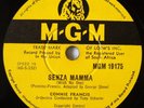 CONNIE FRANCIS- SENZA MAMMA / MANY TEARS AGO -SOUTH AFRICA 78 RPM-NEAR MINT COND