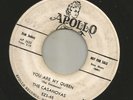DOOWOP R&B bw JUMP - CASANOVAS-  YOU ARE MY QUEEN  -HEAR BOTH -1957 PROMO APOLLO