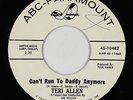 Northern Soul Popcorn 45 - Teri Allen - Can't Run To Daddy Anymore - ABC - VG++