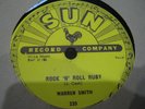 WARREN SMITH_ROCK N ROLL RUBY -sun record n°239-very nice--VG++_