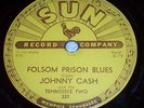 SUN 237 / 232 78rpm Record JOHNNY CASH Folsom Prison Blues So Doggone Lonesome