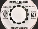* FREDDY CANNON Too Much Monkey Business ROCKABILLY Warner Bros Promo 45 Hear