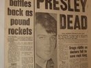 ELVIS PRESLEY DEAD, complete Daily Mirror August 17 1977