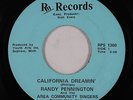 70s Soul Funk 45 - Randy Pennington - California Dreamin' - Rm VG+ mp3 unknown?