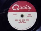 CHUCK BERRY - R&R / R&B - QUALITY #1663 78rpm - ROCK & ROLL MUSIC / BLUE FEELING