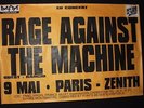 Rage against The Machine Rancid 1996 PARIS 119x79cm Concert Poster