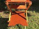 Vintage Octo Products Collapsible table two-tiered folding table mid-century mod