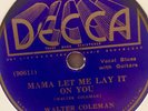 WALTER COLEMAN DECCA 7157 BLUES 78 RPM E-