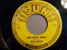 Elvis Presley Original Sun 45 Good Rockin Tonight/I Don't Care If VG label tears