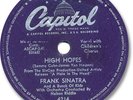 Super Rare 1959 FRANK SINATRA Pop Vocal 78 RPM Record. High Hopes