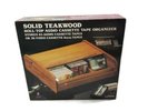 Mid Century Genuine Teak Wood Roll Top Organizer Audio or Video Cassette Tapes