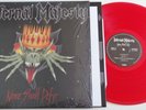NB24	Infernal Majesty	None Shall Defy	RED VINYL LP 450 MADE  OIS POSTER NEU
