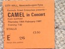 CAMEL1981 Concert Tour Ticket Stub Memoribilla