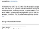 Sam Smith Tickets x 2 Genting Arena 3rd April 4th row from front